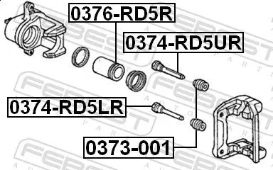 FEBEST FEBEST (0373-001) Bellow, brake caliper guide 