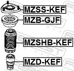 FEBEST FEBEST MZD-KEF Rubber Buffer, suspension 