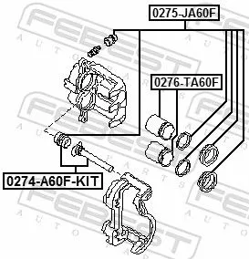 FEBEST FEBEST (0274-A60F-KIT) Guide Bolt, brake caliper 