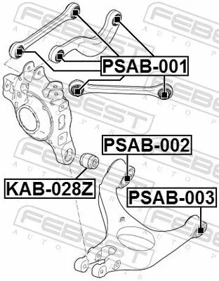 FEBEST FEBEST (PSAB-001) Mounting, control/trailing arm 