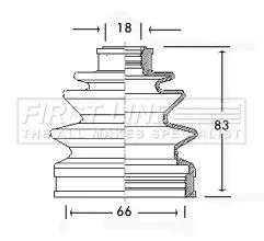 FIRST LINE FIRST LINE FCB2243  FIRST LINE Drive Shaft Cv Boot Kit 