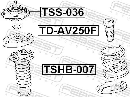 FEBEST FEBEST TSS-036 Suspension Strut Support Mount 