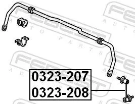 FEBEST FEBEST (0323-207) Link/Coupling Rod, stabiliser bar 
