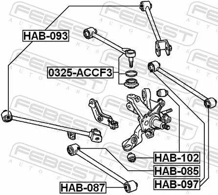 FEBEST FEBEST (HAB-087) Mounting, control/trailing arm 