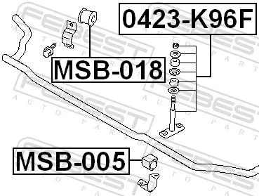 FEBEST FEBEST MSB-005 Mounting, stabiliser bar 