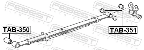 FEBEST FEBEST (TAB-350) Bushing, leaf spring 