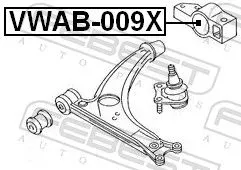 FEBEST FEBEST (VWAB-009X) Mounting, control/trailing arm 