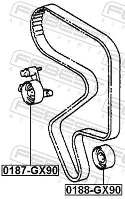 FEBEST FEBEST 0188-GX90 Deflection Pulley/Guide Pulley, timing belt 