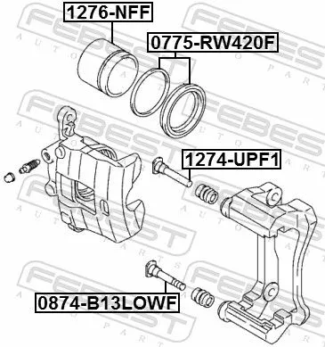FEBEST FEBEST (0775-RW420F) Repair Kit, brake caliper 