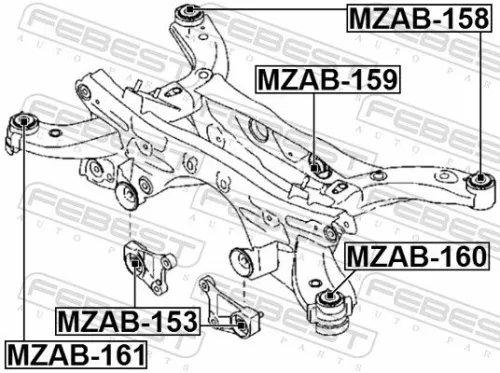 FEBEST FEBEST (MZAB-153) Mounting, differential 