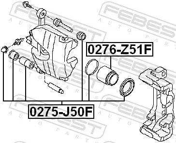 FEBEST FEBEST (0275-J50F) Repair Kit, brake caliper 