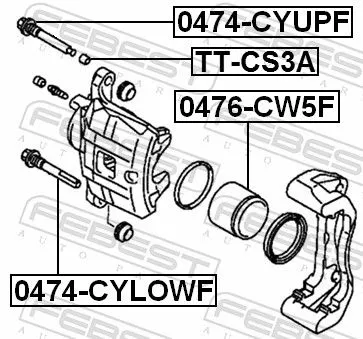 FEBEST FEBEST (0474-CYUPF) Guide Bolt, brake caliper 