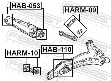 FEBEST FEBEST (HAB-110) Mounting, control/trailing arm 