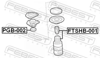 FEBEST FEBEST (FTSHB-001) Front FEBEST Dust Cover Kit shock absorber 