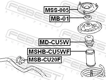 FEBEST FEBEST MD-CU5W Rubber Buffer, suspension 