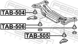 FEBEST FEBEST (TAB-506) Mounting, support frame/subframe 