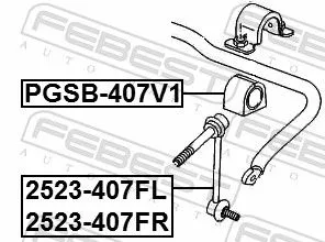 FEBEST FEBEST PGSB-407V1 Mounting, stabiliser bar 