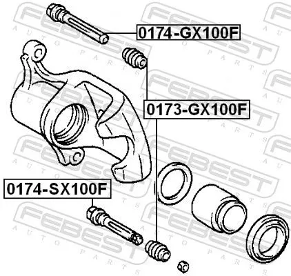 FEBEST FEBEST (0173-GX100F) Bellow, brake caliper guide 