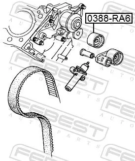FEBEST FEBEST 0388-RA6 Deflection Pulley/Guide Pulley, timing belt 