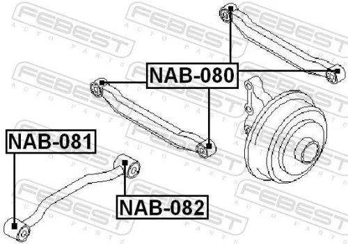 FEBEST FEBEST (NAB-082) Mounting, control/trailing arm 