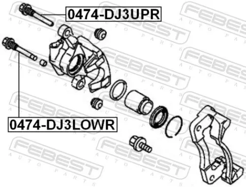 FEBEST FEBEST (0474-DJ3UPR) Guide Bolt, brake caliper 