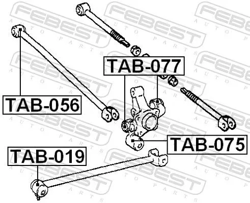 FEBEST FEBEST (TAB-019) Mounting, control/trailing arm 