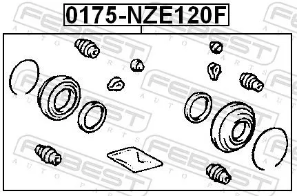 FEBEST FEBEST (0175-NZE120F) Repair Kit, brake caliper 