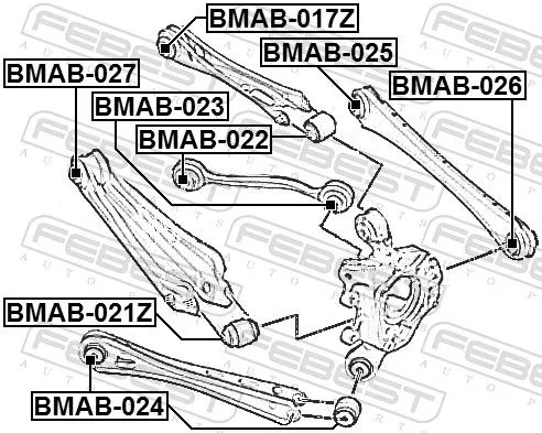 FEBEST FEBEST BMAB-027 Mounting, control/trailing arm 