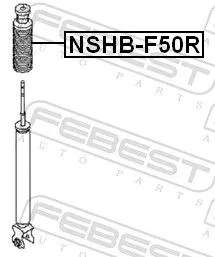 FEBEST FEBEST (NSHB-F50R) Protective Cap/Bellow, shock absorber 