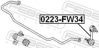 FEBEST FEBEST 0223-FW34 FEBEST 0223-FW34 Antiroll Bar Stabiliser Drop Link 