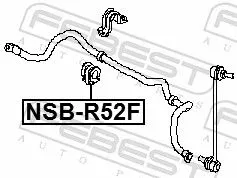FEBEST FEBEST NSB-R52F Mounting, stabiliser bar 