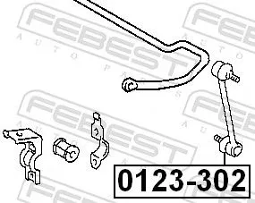 FEBEST FEBEST 0123-302 FEBEST 0123-302 Antiroll Bar Stabiliser Drop Link 