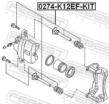 FEBEST FEBEST (0274-K12EF-KIT) Guide Bolt, brake caliper 