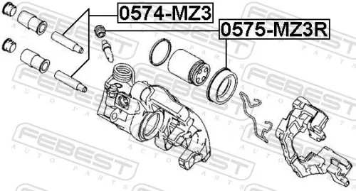 FEBEST FEBEST (0575-MZ3R) Repair Kit, brake caliper 