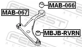FEBEST FEBEST MAB-067 Mounting, control/trailing arm 