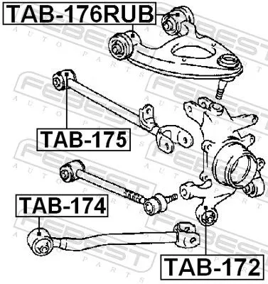 FEBEST FEBEST TAB-176RUB Mounting, control/trailing arm 