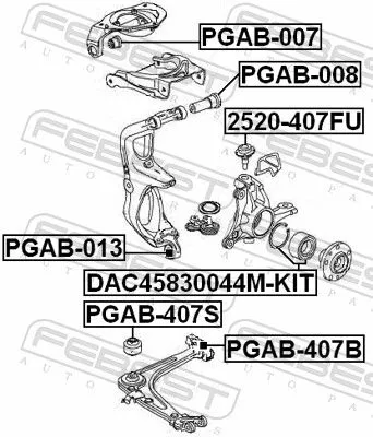 FEBEST FEBEST (PGAB-008) Mounting, control/trailing arm 