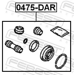 FEBEST FEBEST (0475-DAR) Repair Kit, brake caliper 