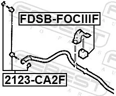 FEBEST FEBEST FDSB-FOCIIIF Mounting, stabiliser bar 