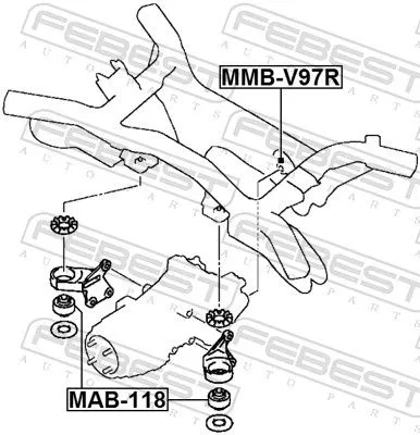 FEBEST FEBEST (MAB-118) Mounting, differential 