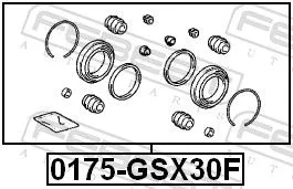 FEBEST FEBEST (0175-GSX30F) Repair Kit, brake caliper 