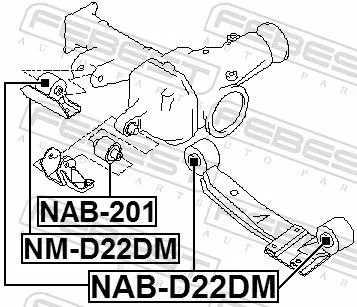 FEBEST FEBEST (NAB-201) Mounting, differential 