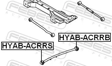 FEBEST FEBEST (HYAB-ACRRB) Mounting, control/trailing arm 