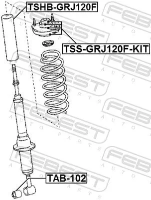 FEBEST FEBEST (TSHB-GRJ120F) Protective Cap/Bellow, shock absorber 