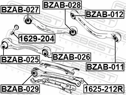 FEBEST FEBEST (BZAB-027) Mounting, control/trailing arm 