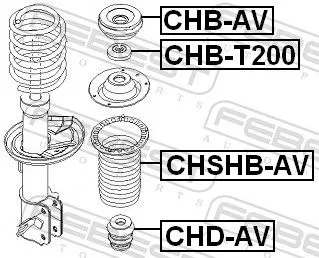 FEBEST FEBEST CHB-AV Suspension Strut Support Mount 