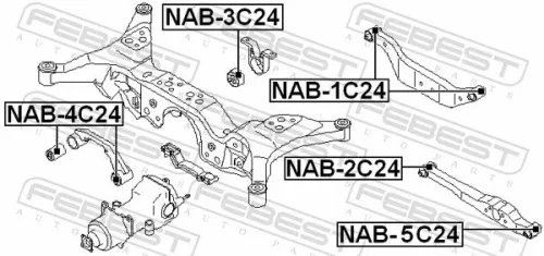 FEBEST FEBEST (NAB-4C24) Mounting, differential 