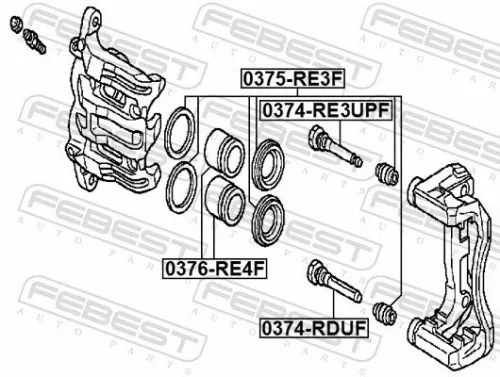FEBEST FEBEST (0374-RE3UPF) Guide Bolt, brake caliper 
