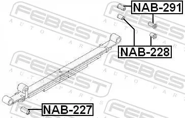 FEBEST FEBEST (NAB-291) Bushing, leaf spring 