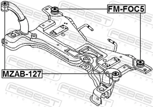 FEBEST FEBEST (MZAB-127) Bushing, axle beam 